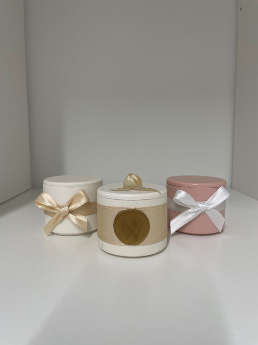 Jesmonite mini candle holder