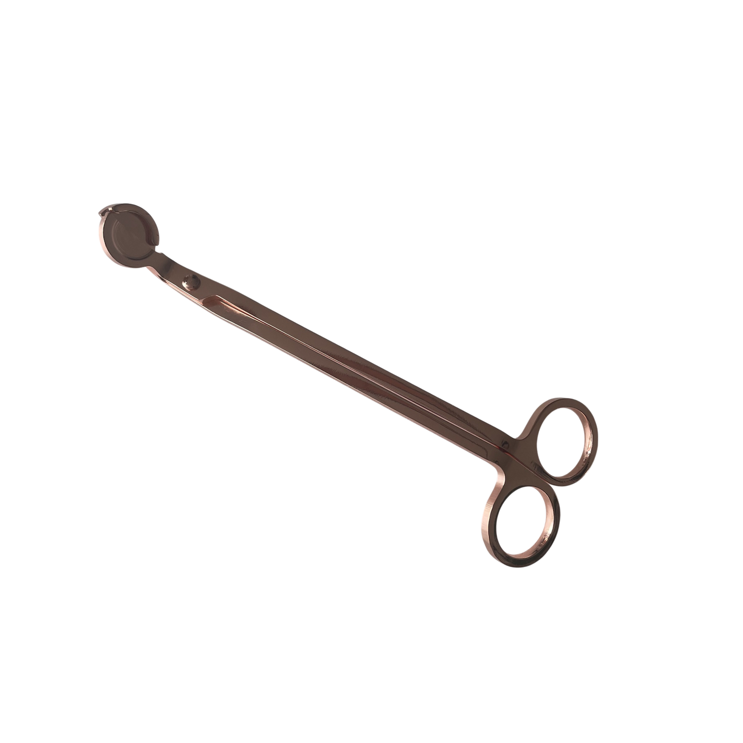 Roze metalen kaarsen trimmer van Mari-Ve – stijlvol accessoire voor veilig knippen van geurkaarsen