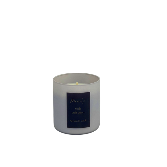 Lichtgrijze kandelaar met Orange Flower-geur, 280 ml.