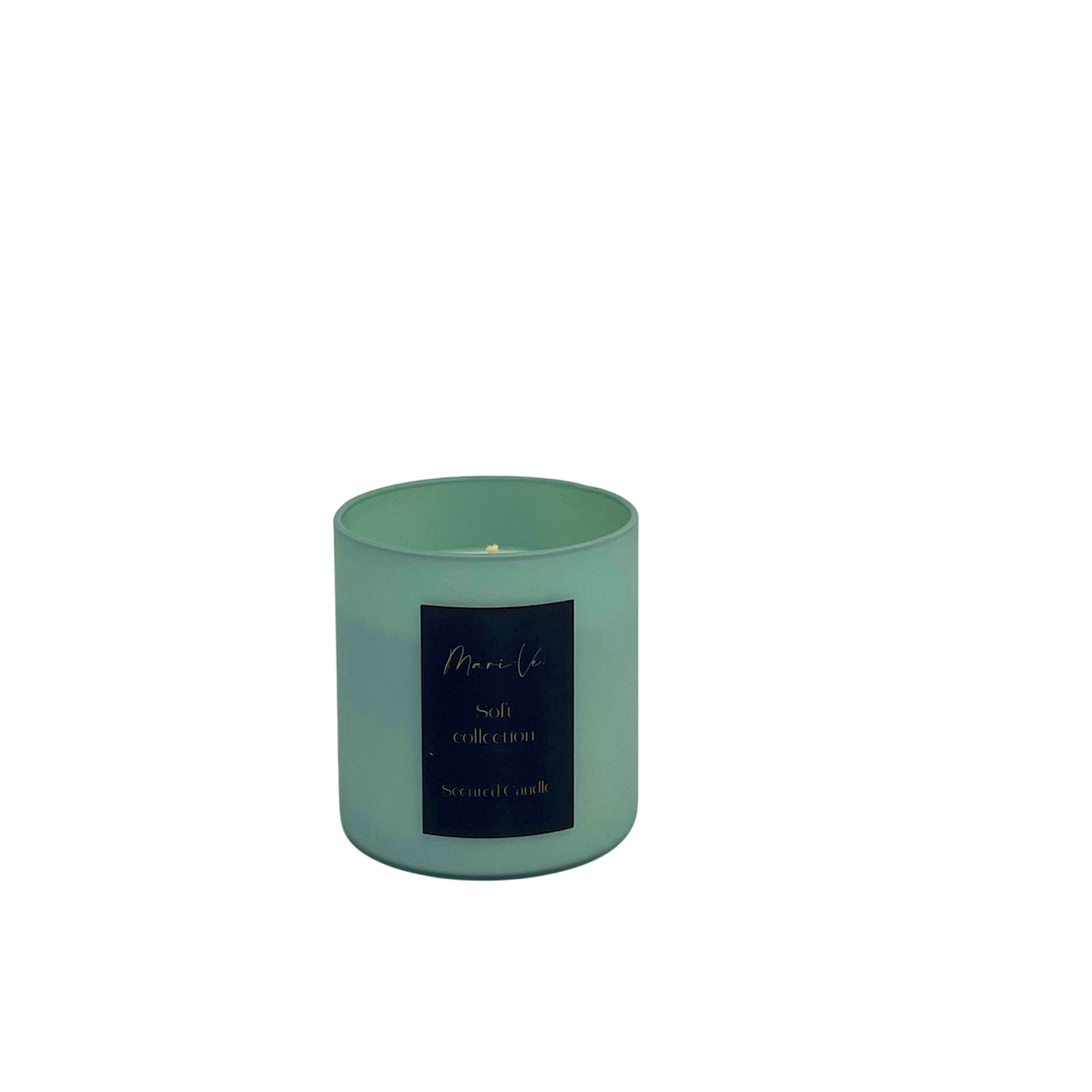Mintgroene kandelaar met peppermint-geur, 280 ml.