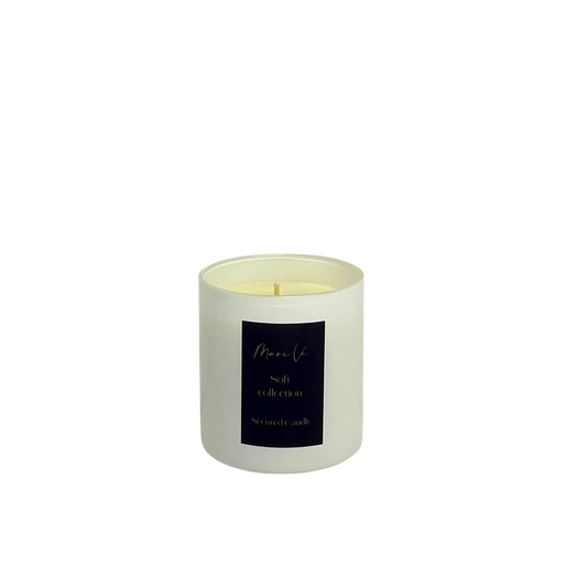 Witte kandelaar met Cashmere-geur, 280 ml.