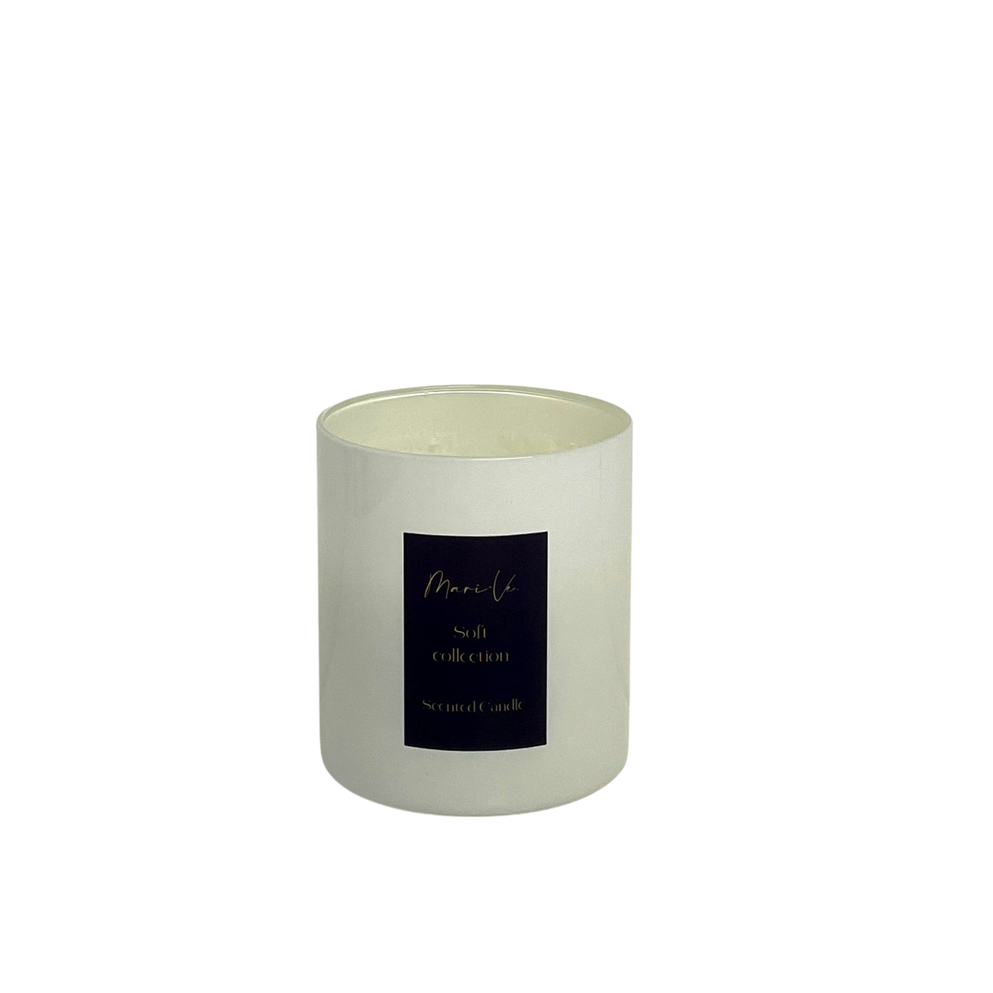 Witte kandelaar met Cashmere-geur, 450 ml.