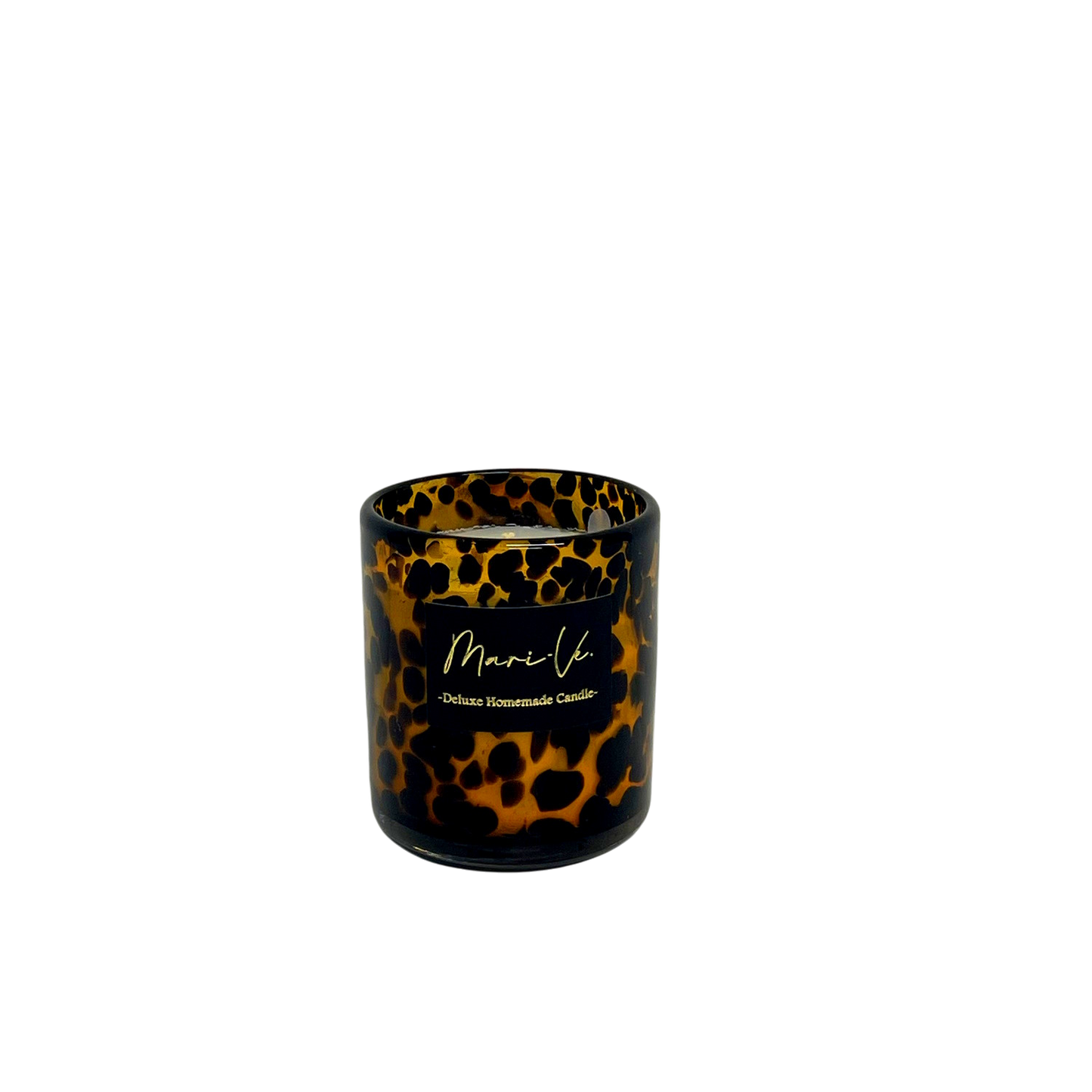 Handgemaakte glazen kandelaar met diep geïntegreerde tijgerprint, Coffee Roast geur, 250 ml.