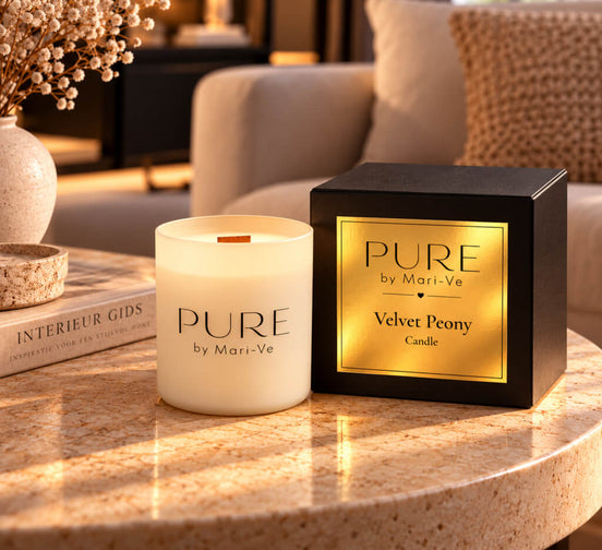 PURE Cream Scented Candle – Velvet Peony