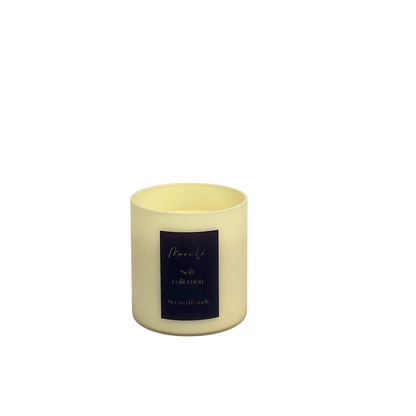 Handgemaakte crème kandelaar met fluweelzachte pioenroos-geur, 280 ml.