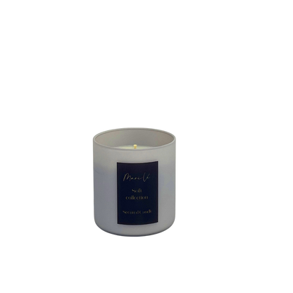 Lichtgrijze kandelaar met Orange Flower-geur, 280 ml.