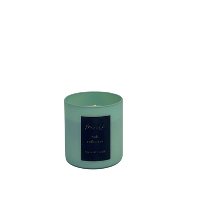 Mintgroene kandelaar met peppermint-geur, 280 ml.