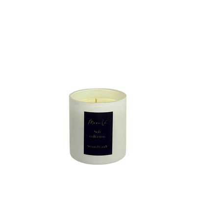 Witte kandelaar met Cashmere-geur, 280 ml.