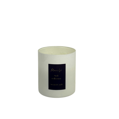 Witte kandelaar met Cashmere-geur, 450 ml.