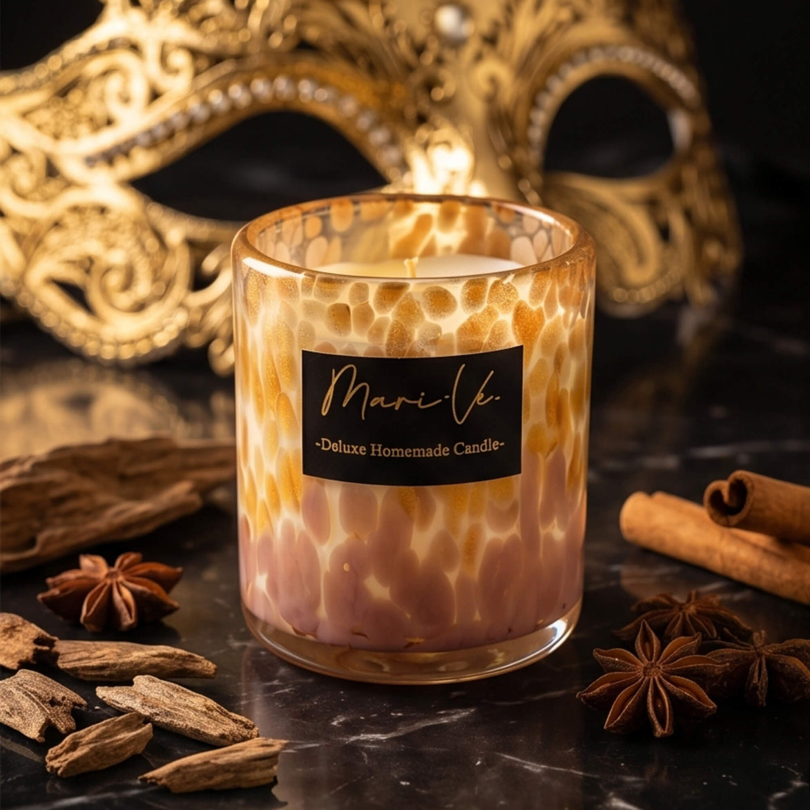 Bougie Parfumée Golden Deluxe – Oud Mystique