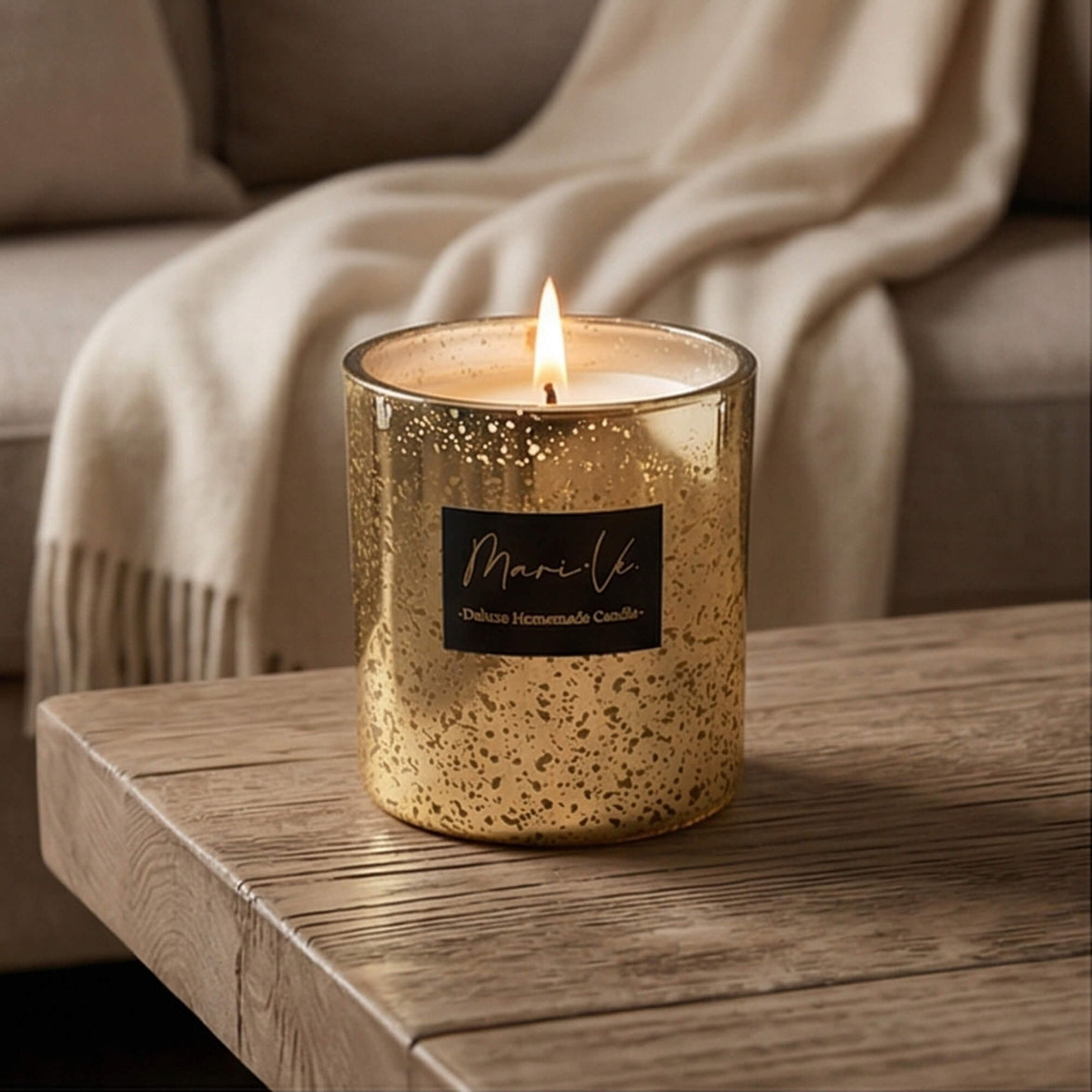 Sparkle Gold Deluxe Geurkaars – Cashmere | 450 ml