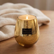 Sparkle Gold Oval – Cachemire | Grande Bougie Parfumée Édition | 1200 ml